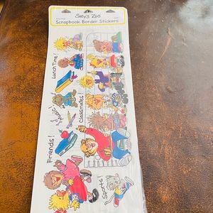 Suzy’s Zoo Scrapbook Border Stickers NWT 1 Sheet